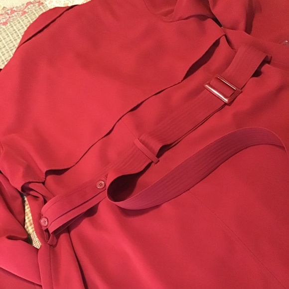 Red Oversized Coat - Picture 12 of 12